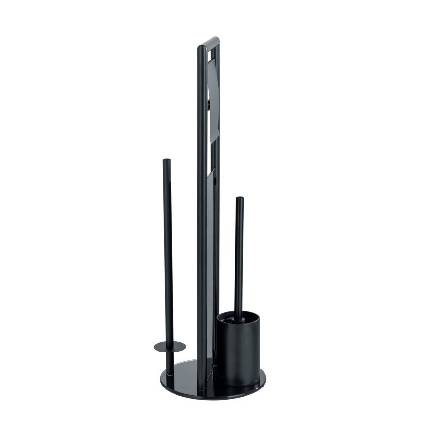 WENKO 24982800 - Set WC RAVINA 20x70 cm acciaio inox/nero