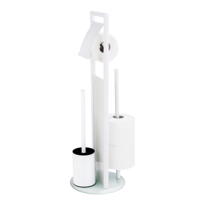 WENKO 24983800 - Set WC RAVINA 20x70 cm acciaio inox/bianco