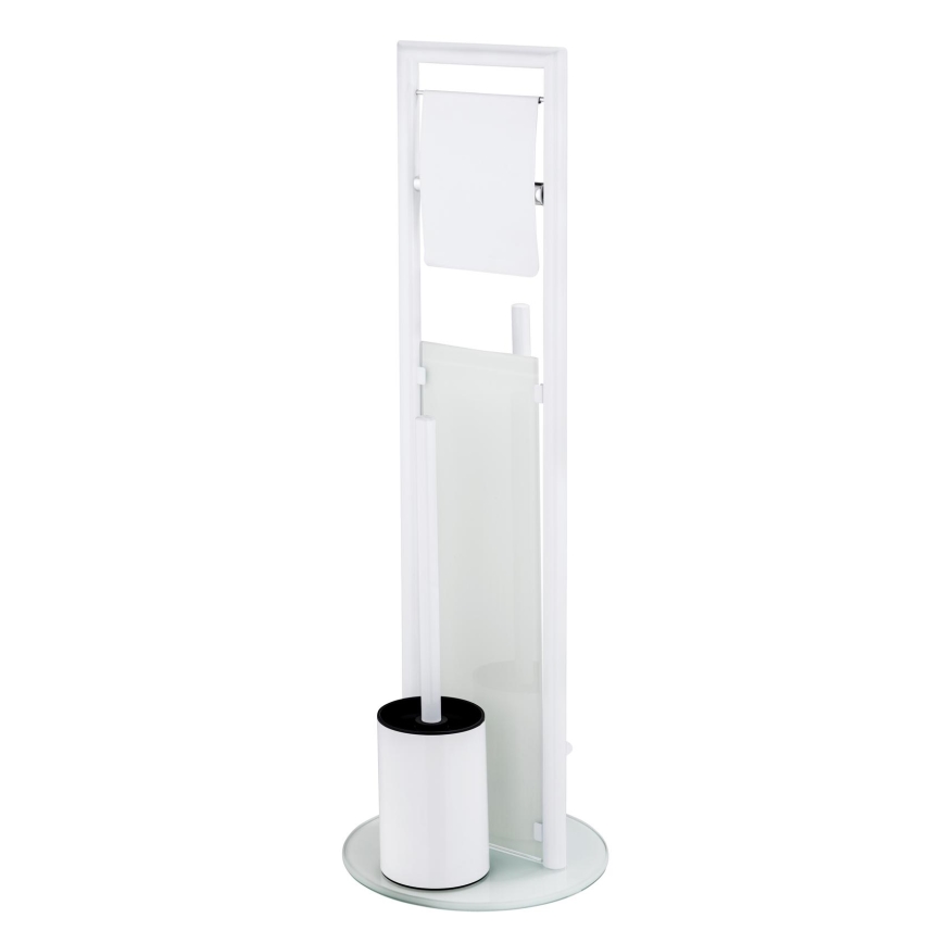 WENKO 24983800 - Set WC RAVINA 20x70 cm acciaio inox/bianco