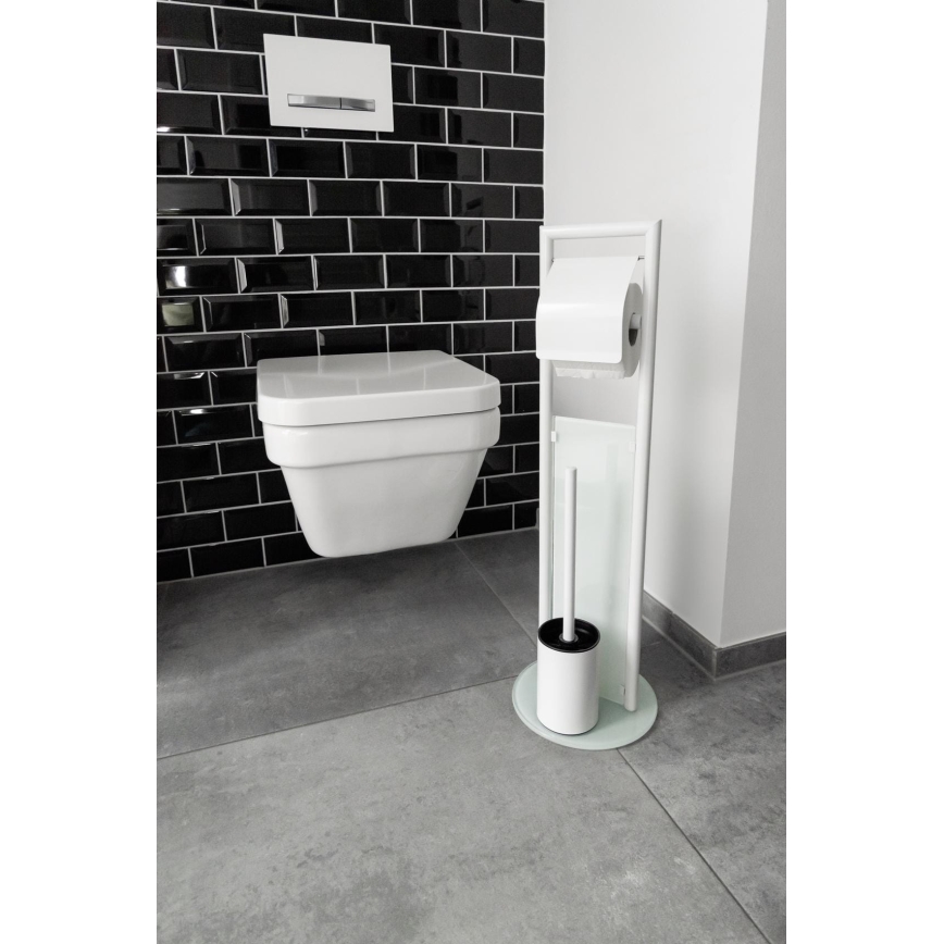 WENKO 24983800 - Set WC RAVINA 20x70 cm acciaio inox/bianco