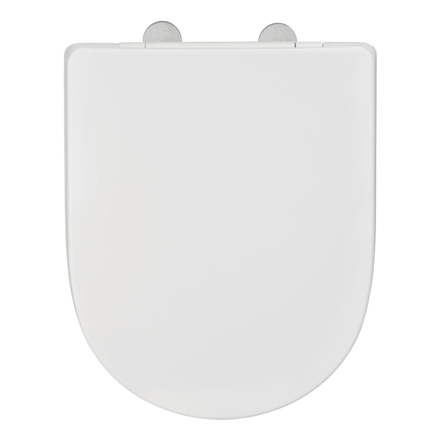 WENKO 24988100-WC sedile EXCLUSIVE 45x36,5 cm bianco/argento