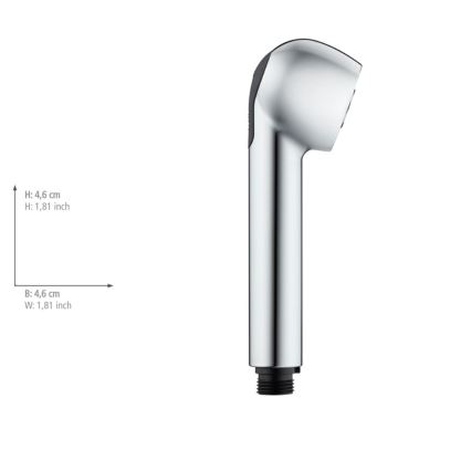 WENKO 25118100 - Soffione doccia Sistema di risparmio idrico 4,6x4,6 cm cromo