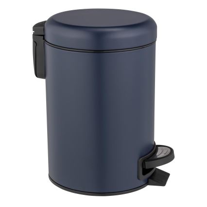 WENKO 25153100 - Cestino per rifiuti LEMAN 17x25 cm blu/nero