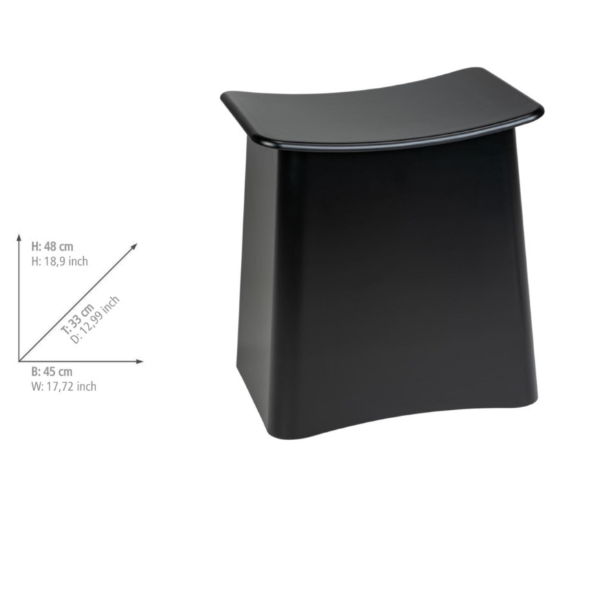 WENKO 25157100 - Sgabello WING 45x48 cm nero