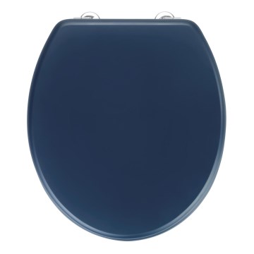 WENKO 25172100-WC sedile WC PRIMA 37x41 cm blu/argento