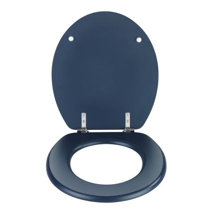 WENKO 25172100-WC sedile WC PRIMA 37x41 cm blu/argento