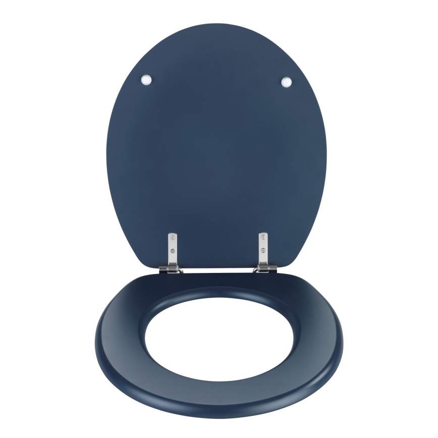 WENKO 25172100-WC sedile WC PRIMA 37x41 cm blu/argento