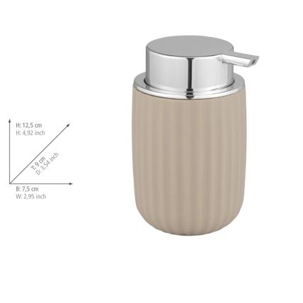 WENKO 25184100 - Dispenser di sapone AGROPOLI 250 ml beige