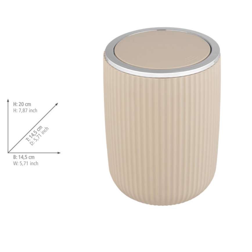 WENKO 25186100 - Cestino AGROPOLI 14,5x20 cm beige