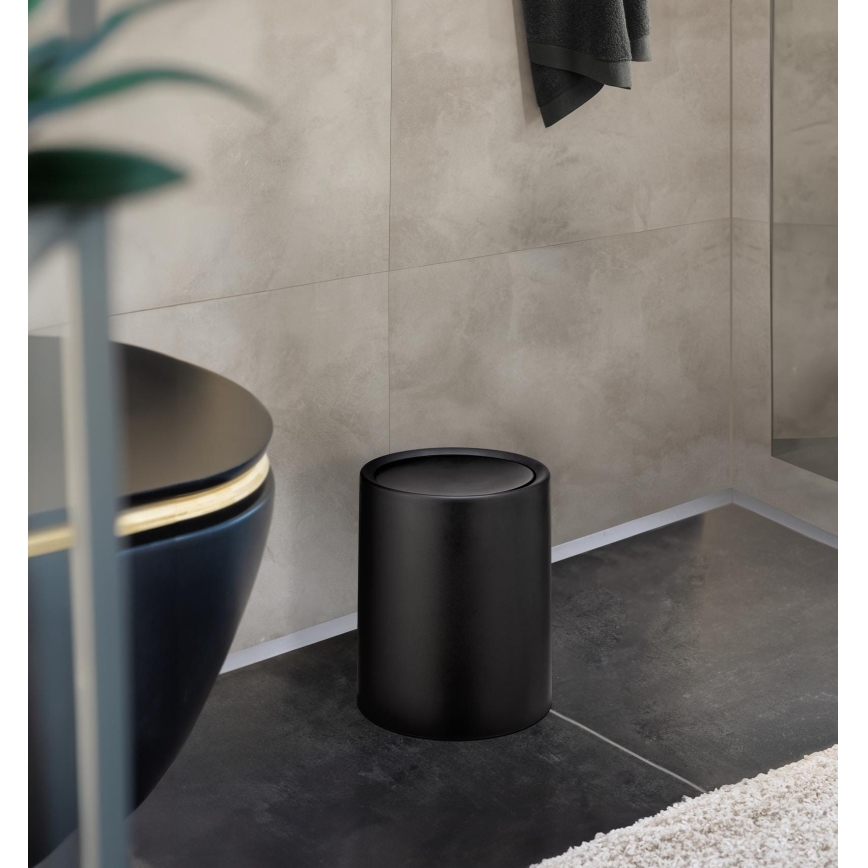 WENKO 25208100 - Cestino ATRI 21x25,5 cm nero