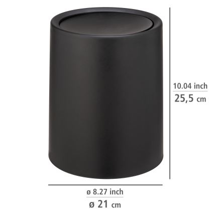 WENKO 25208100 - Cestino ATRI 21x25,5 cm nero