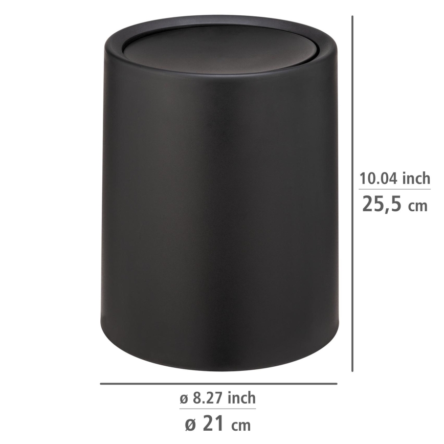 WENKO 25208100 - Cestino ATRI 21x25,5 cm nero