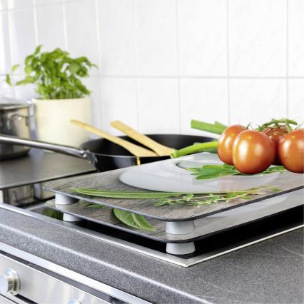 WENKO 2521420100 - Copri piano cottura 52x30 cm multicolore/grigio/trasparente