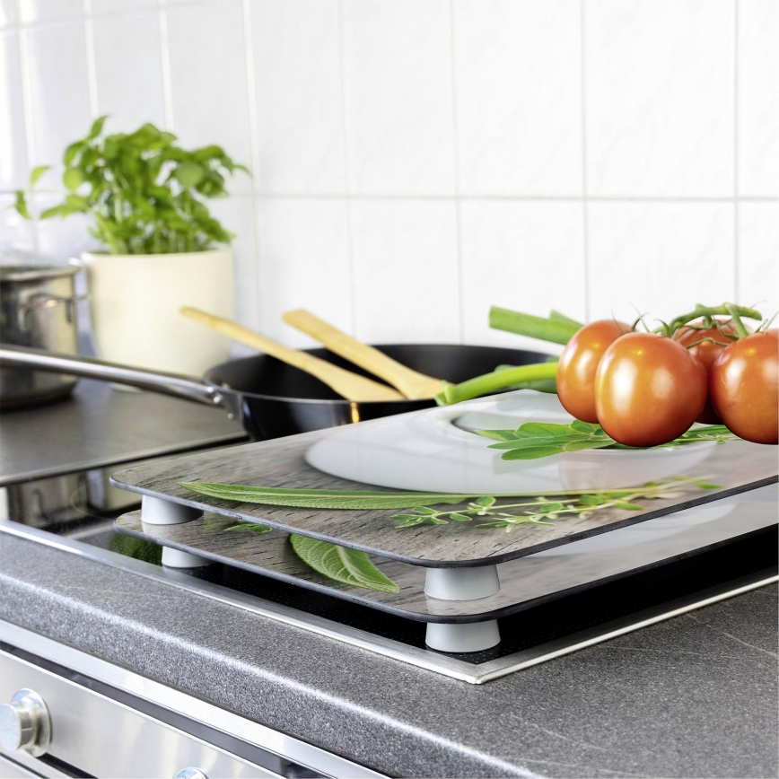 WENKO 2521420100 - Copri piano cottura 52x30 cm multicolore/grigio/trasparente