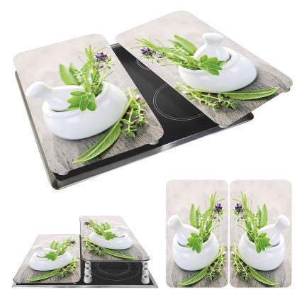 WENKO 2521420100 - Copri piano cottura 52x30 cm multicolore/grigio/trasparente