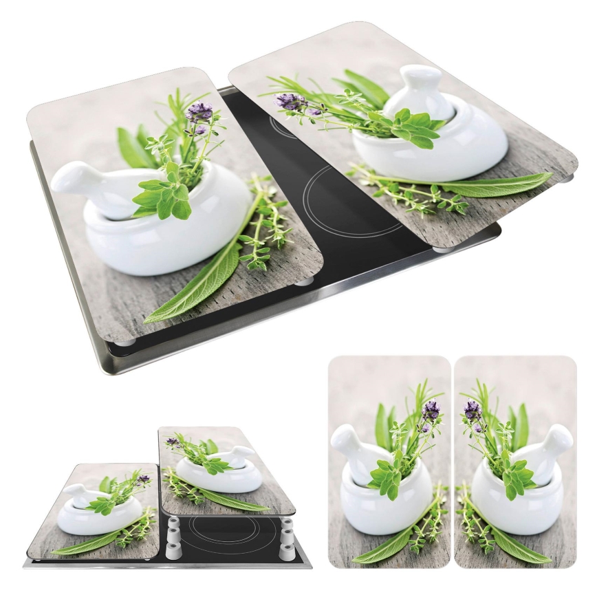 WENKO 2521420100 - Copri piano cottura 52x30 cm multicolore/grigio/trasparente