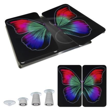 WENKO 2521474500 - Piastra di copertura ABDECKPLATTE - GRAFIK 30x52 cm multicolore