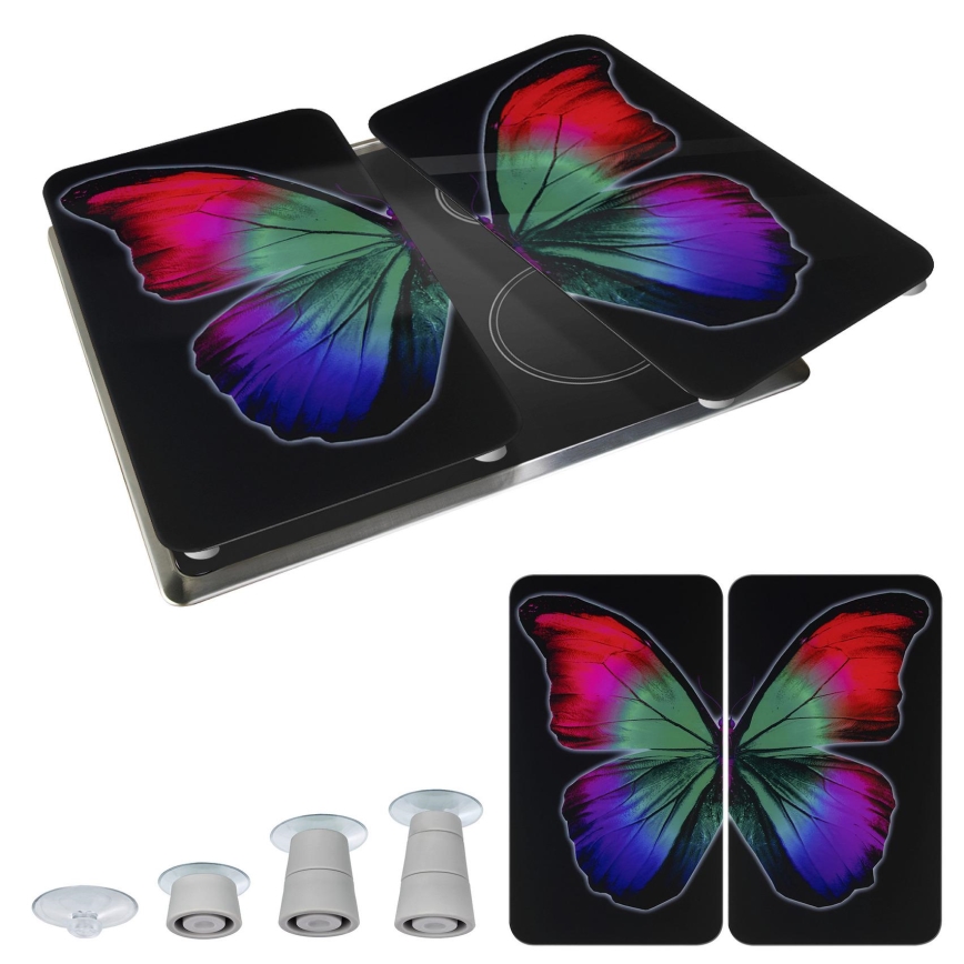 WENKO 2521474500 - Piastra di copertura ABDECKPLATTE - GRAFIK 30x52 cm multicolore