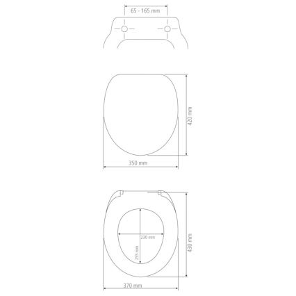 WENKO 25218100-WC sedile WC MORRA 35x42 cm antracite/argento