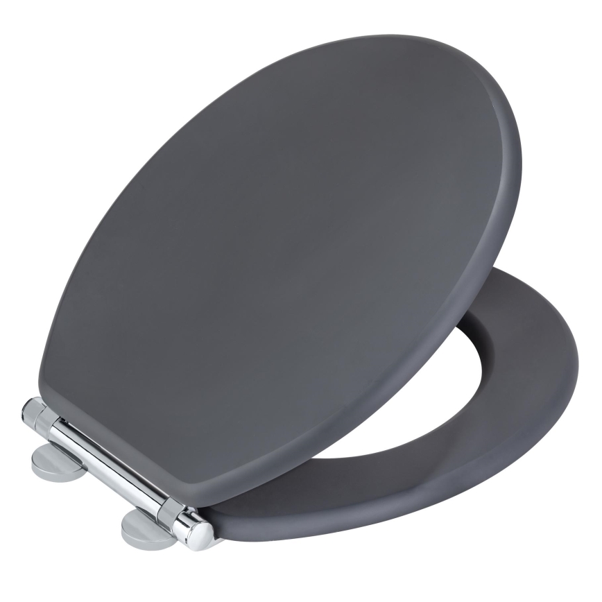 WENKO 25218100-WC sedile WC MORRA 35x42 cm antracite/argento