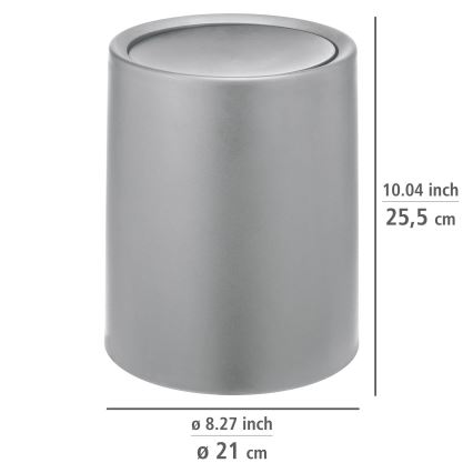 WENKO 25219100 - Cestino ATRI 21x25,5 cm grigio