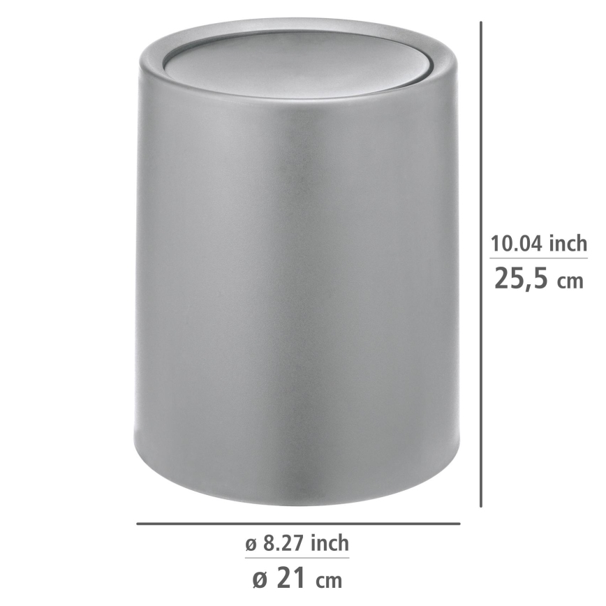 WENKO 25219100 - Cestino ATRI 21x25,5 cm grigio