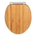 WENKO 25224100 - Sedile WC BAMBOUSA 34,5x40,5 cm marrone/argento