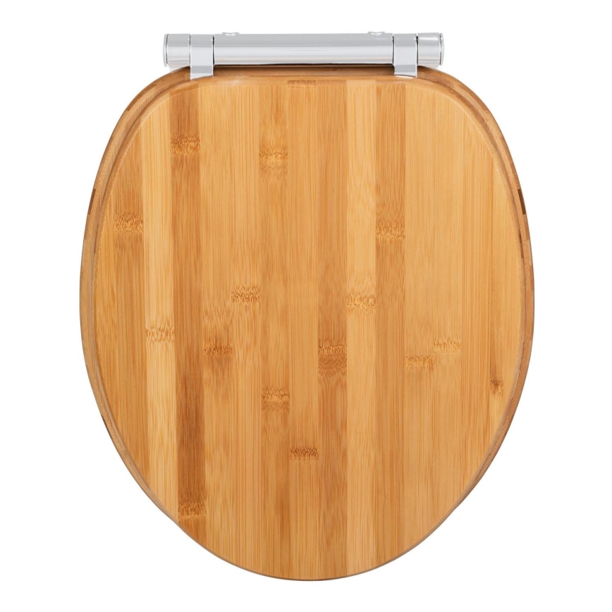 WENKO 25224100 - Sedile WC BAMBOUSA 34,5x40,5 cm marrone/argento