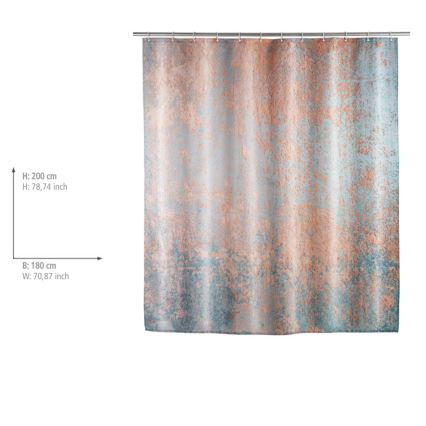 WENKO 25239100 - Tenda per doccia AGATE 180x200 cm multicolore