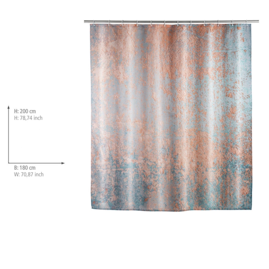 WENKO 25239100 - Tenda per doccia AGATE 180x200 cm multicolore