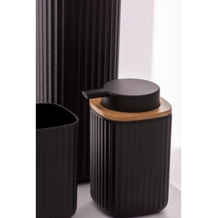 WENKO 25298100 - Dispenser di sapone ROTELLO 8,9x12,7 cm nero/marrone