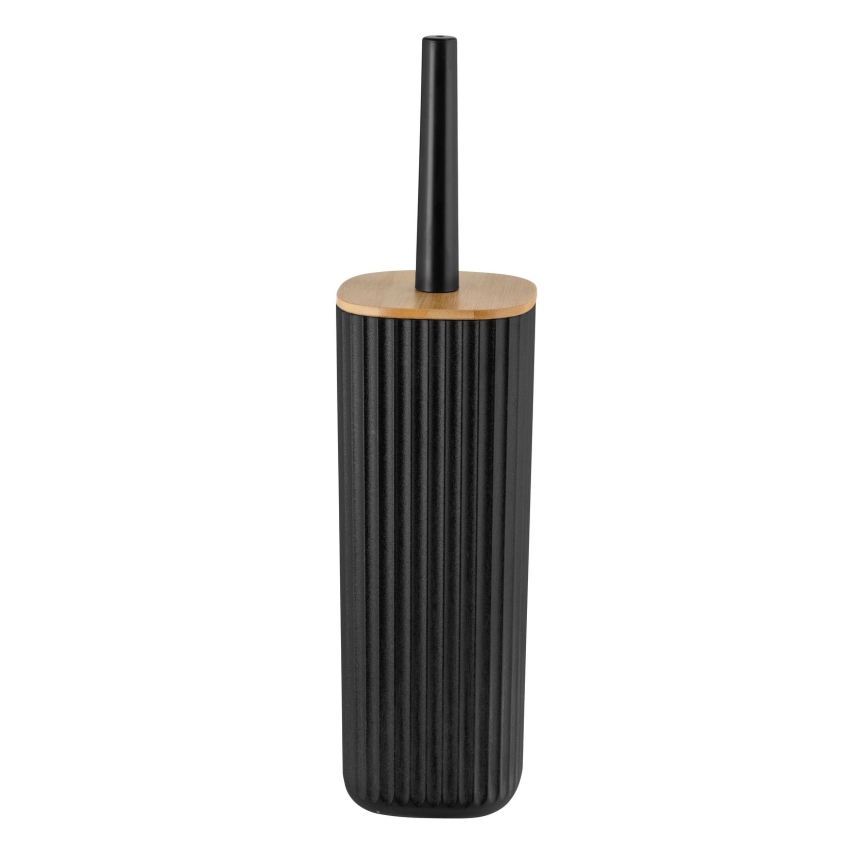 WENKO 25304100 - Set WC ROTELLO 10x36 cm nero/marrone
