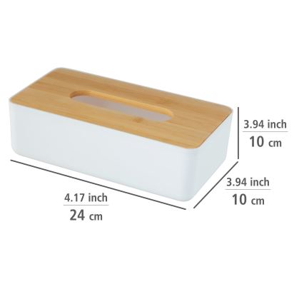 WENKO 25318100 - Box porta cosmetici ROTELLO 24 x 12,7 cm bianco/marrone