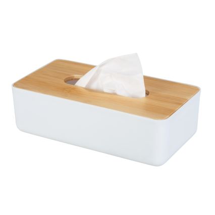 WENKO 25318100 - Box porta cosmetici ROTELLO 24 x 12,7 cm bianco/marrone
