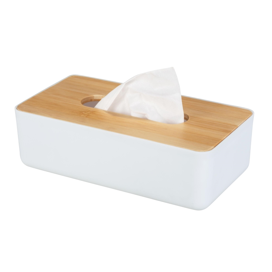 WENKO 25318100 - Box porta cosmetici ROTELLO 24 x 12,7 cm bianco/marrone
