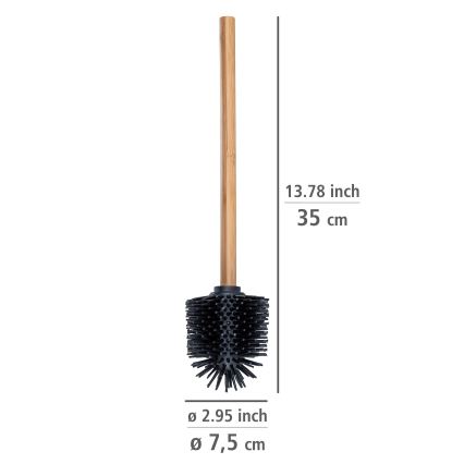 WENKO 25360100 - Spazzola WC 7,5x35 cm marrone/nera