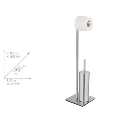 WENKO 25378100 - Scopino WC RECCO 20x71,5 cm satinato