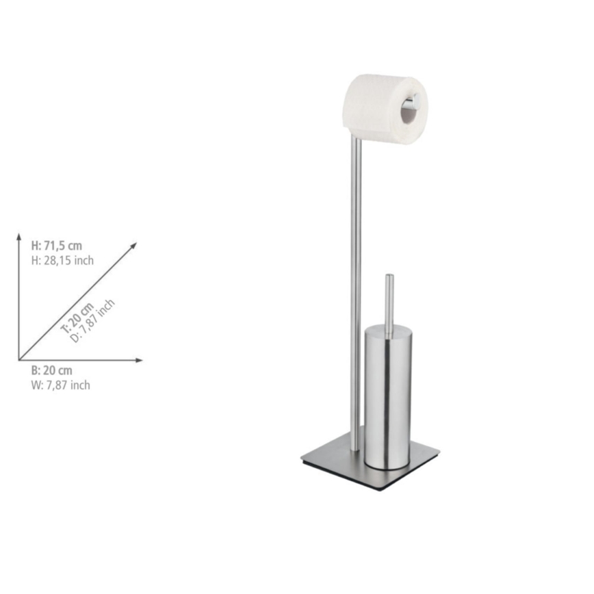 WENKO 25378100 - Scopino WC RECCO 20x71,5 cm satinato