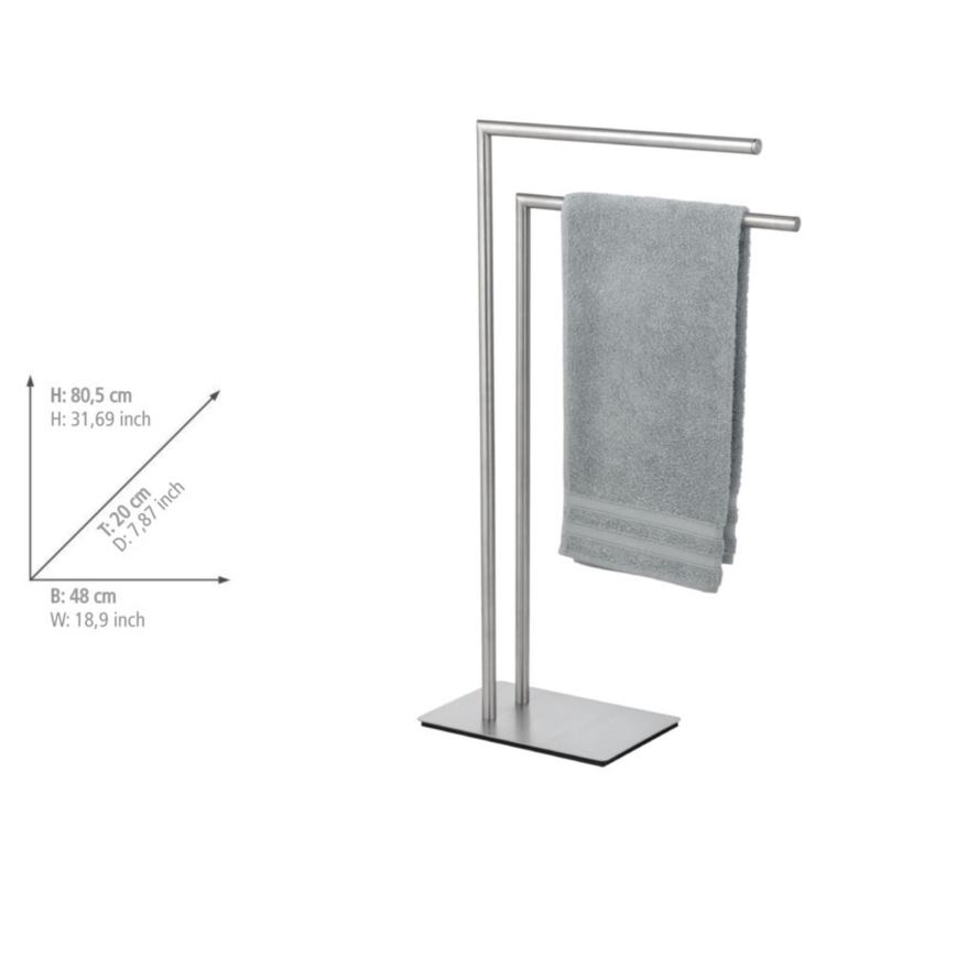 WENKO 25379100 - Porta asciugamani RECCO 48x80,5 cm satinato