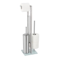 WENKO 25399100 - Scopino per WC RIVALTA 18 x 70 cm argento/bianco/nero