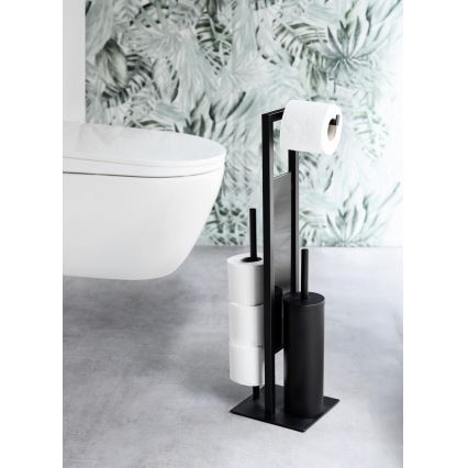 WENKO 25400100 - Scopino WC RIVALTA 18x70 cm nero