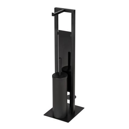 WENKO 25400100 - Scopino WC RIVALTA 18x70 cm nero