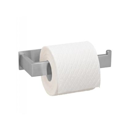 WENKO 25422100 - Porta carta igienica TURBO-LOC GENOVA MATT 15,3x7,6 cm argento