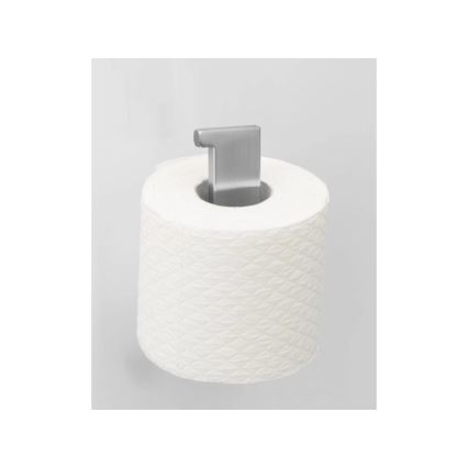 WENKO 25422100 - Porta carta igienica TURBO-LOC GENOVA MATT 15,3x7,6 cm argento