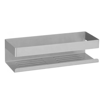 WENKO 25425100-Mensola TURBO-LOC GENOVA MATT 30x10,5 cm argento