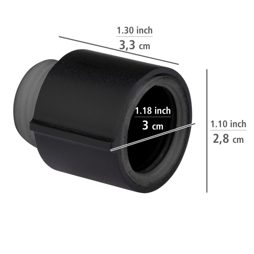 WENKO 25481100 – Regolatore WATERSAVING SYSTEM 12,7 mm nero