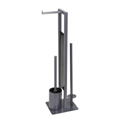 WENKO 25552100 - Scopino WC RIVALTA 18x70 cm grigio/nero