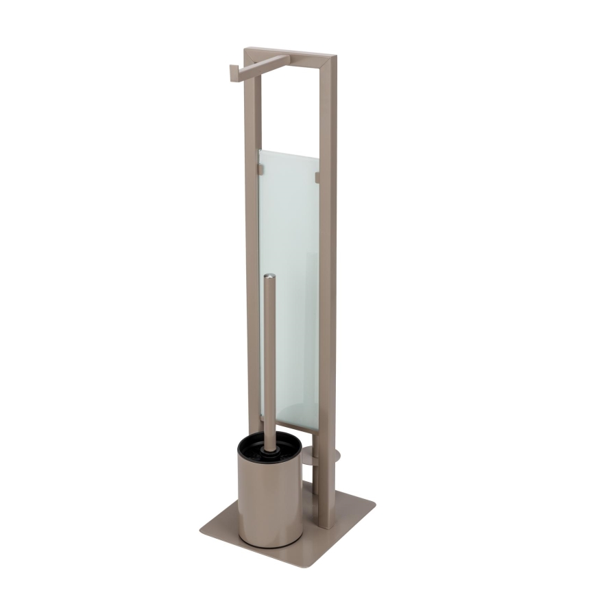 WENKO 25553100 - Scopino WC RIVALTA 18x70 cm beige/nero