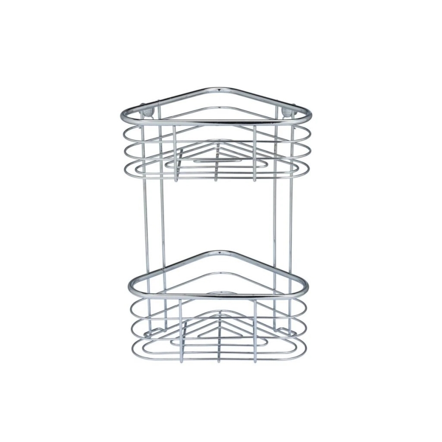 WENKO 25569100-Scaffale angolare TRESTINA 25x35 cm acciaio inox/argento
