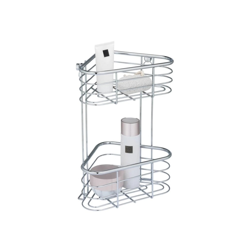 WENKO 25569100-Scaffale angolare TRESTINA 25x35 cm acciaio inox/argento